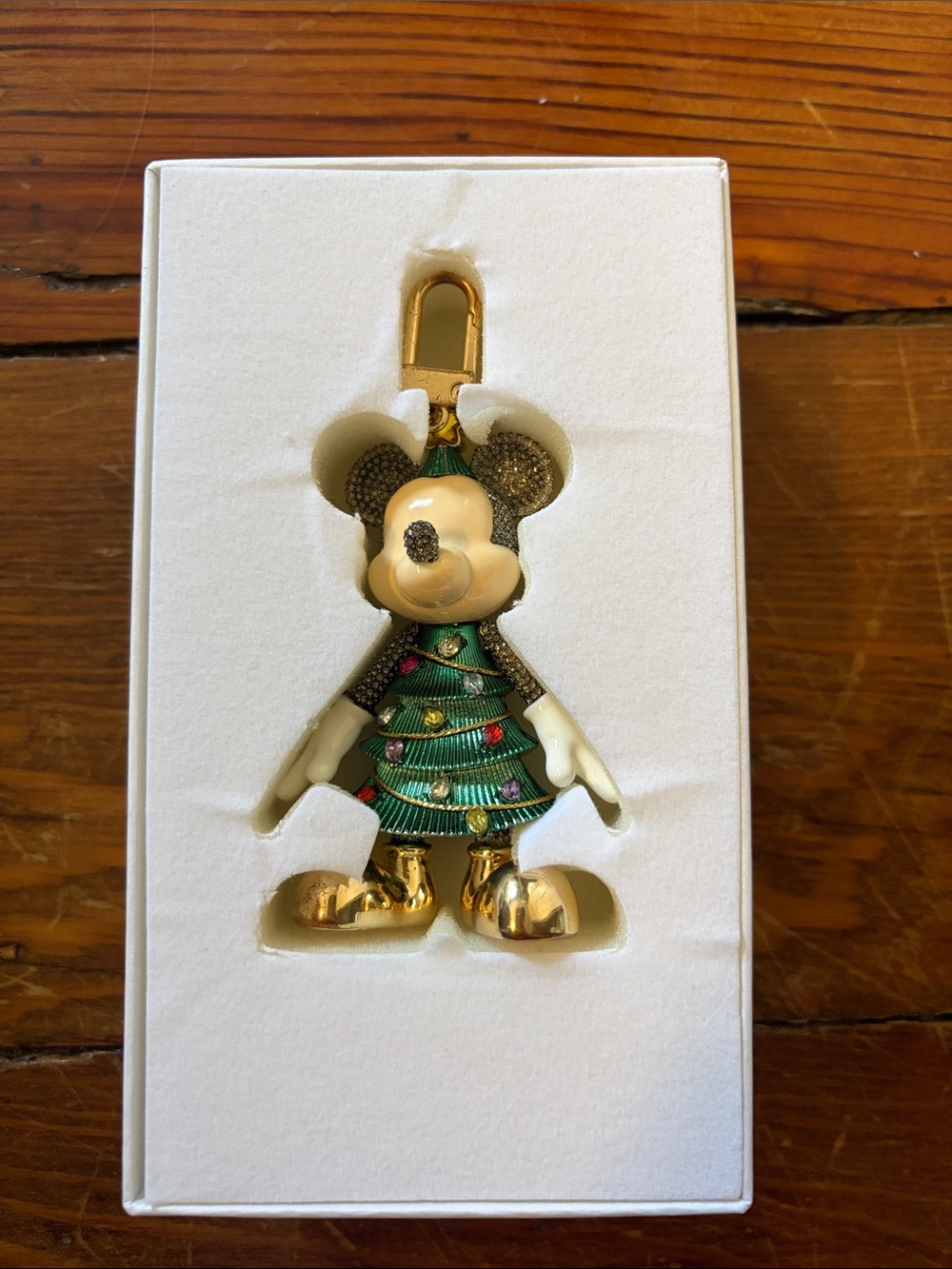 BaubleBar Green and Gold Mickey Tree Charm